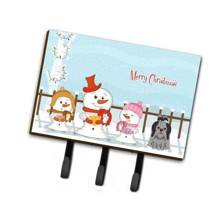 Carolines Treasures Merry Christmas Carolers Shih Tzu Black and Silver Leash or Key Holder BB2420TH68